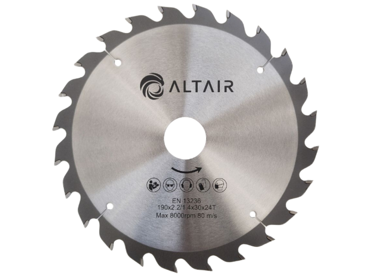 Диск пильный для резки фанеры и древесины 190х30х24t altair (13236) Диск пильный для резки фанеры и древесины 190х30х24t altair (13236)